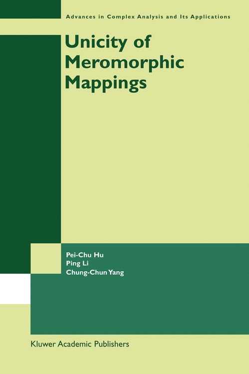 Produktbild: Unicity of Meromorphic Mappings