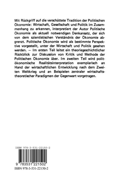 Produktbild: Politische &Ouml;konomie