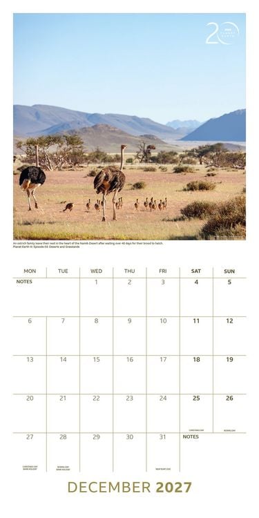 Produktbild: BBC Planet Earth III &ndash; BBC Planet Erde III 2027 &ndash; Wandkalender