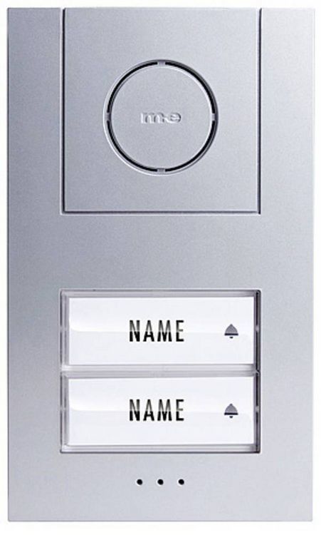 Produktbild: m-e modern-electronics Vistus AD ALU 4020 S Vistus T&uuml;rsprechanlage Kabelgebunden Komplett-Set 2 Familienhaus Silber