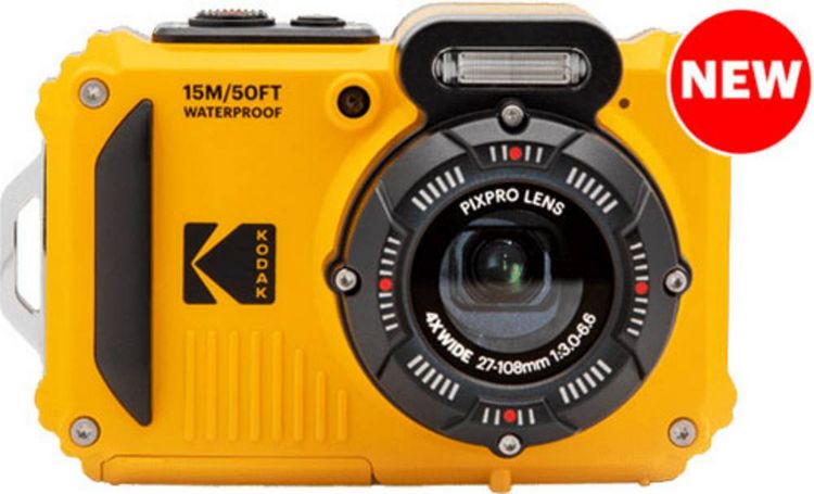Produktbild: Kodak Pixpro WPZ2 Digitalkamera 15 Megapixel Opt. Zoom: 4 x Gelb inkl. Akku, inkl. Blitzger&auml;t Bildstabilisierung, WiFi, Wasserdicht