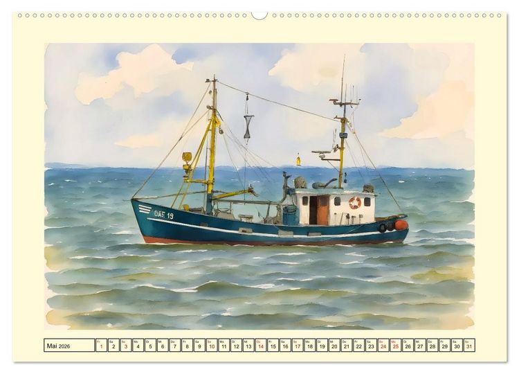 Produktbild: BORKUM Perle der Nordsee (Wandkalender 2026 DIN A2 quer), CALVENDO Monatskalender