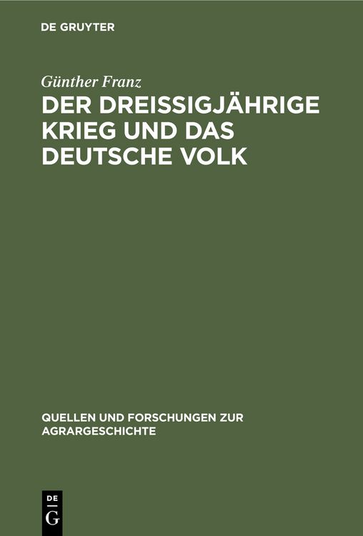 Produktbild: Der Drei&szlig;igj&auml;hrige Krieg und das deutsche Volk