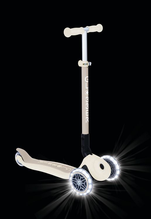 Produktbild: GLOBBER PRIMO FOLDABLE LIGHTS ECO kokos wei&szlig;, mit Leuchtrollen