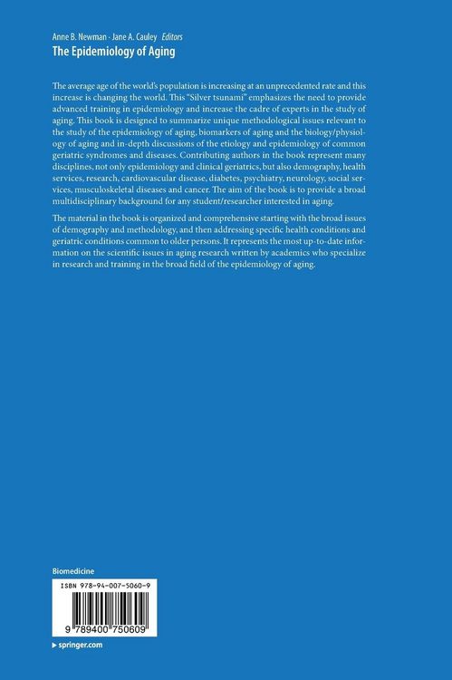 Produktbild: The Epidemiology of Aging