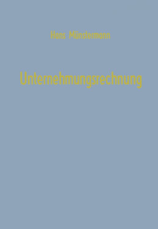 Produktbild: Unternehmungsrechnung