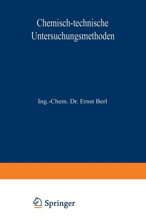 Produktbild: Chemisch-technische Untersuchungsmethoden