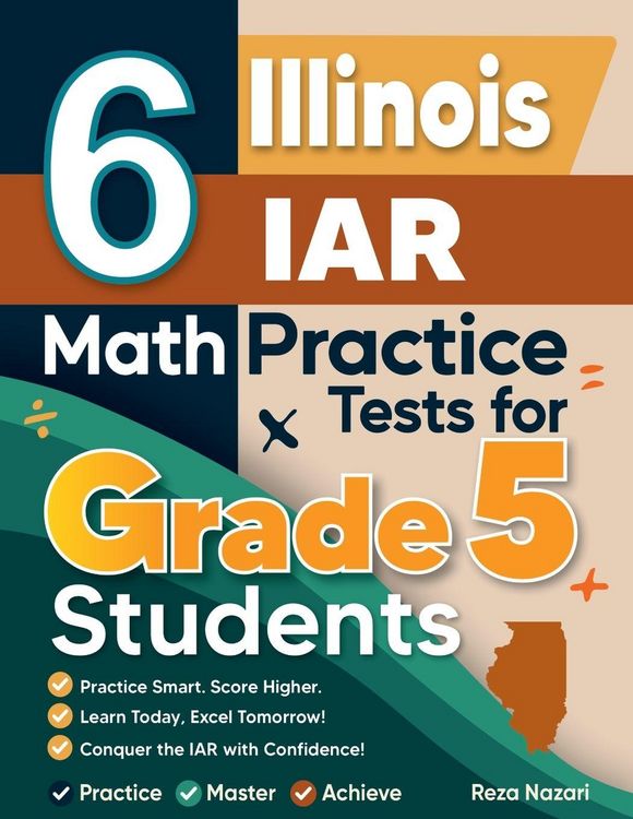 Produktbild: 6 Illinois IAR Grade 5 Math Practice Tests