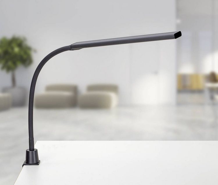 Produktbild: MAUL Tischleuchte LED pirro dimmbar mit Metall-Klemmfuss, schwarz
