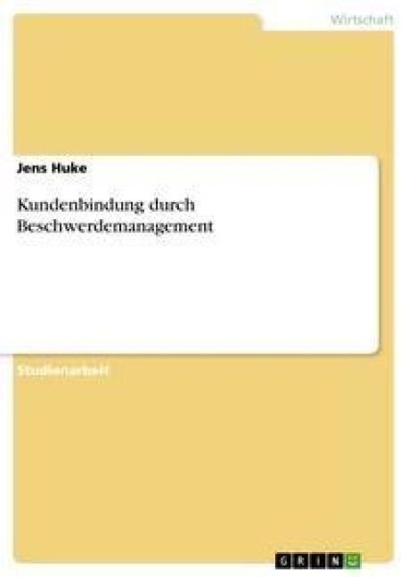 Produktbild: Kundenbindung durch Beschwerdemanagement