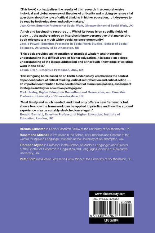 Produktbild: Developing Student Criticality in Higher Education