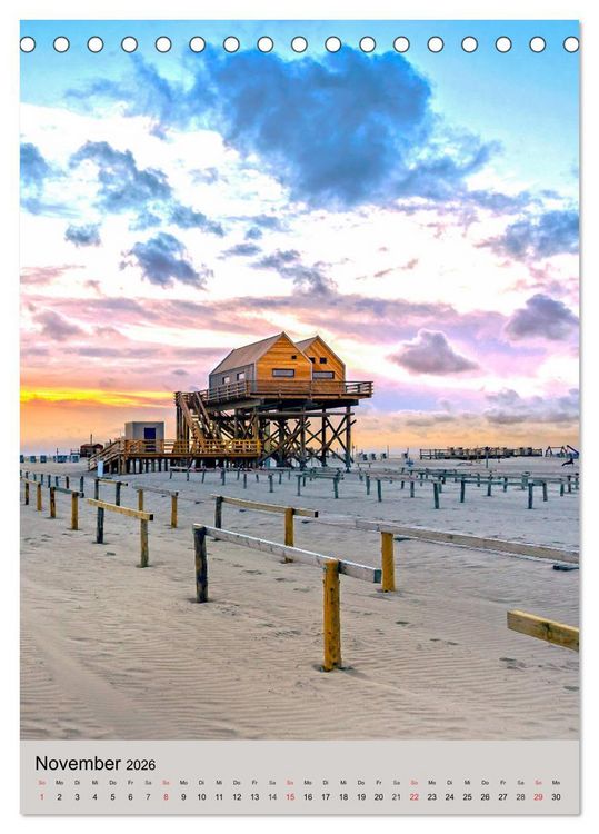 Produktbild: NORDSEEFLAIR - St. Peter Ording und Westerhever (Tischkalender 2026 DIN A5 hoch), CALVENDO Monatskalender