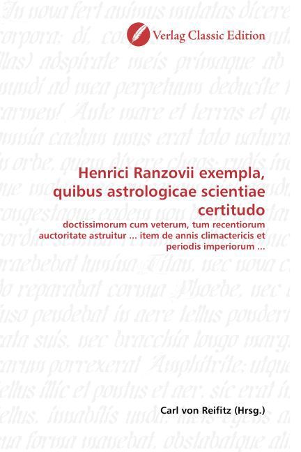Produktbild: Henrici Ranzovii exempla, quibus astrologicae scientiae certitudo