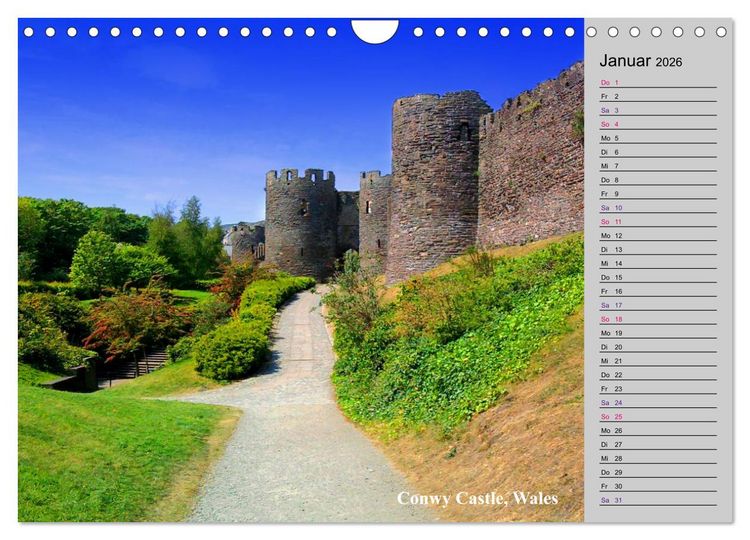Produktbild: Englands bezaubernde Burgen, Schl&ouml;sser und mehr (Wandkalender 2026 DIN A4 quer), CALVENDO Monatskalender