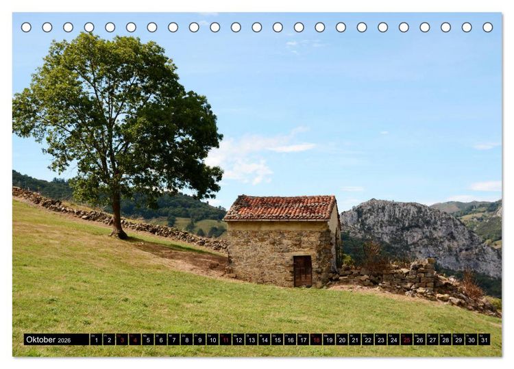 Produktbild: Spaniens wilder Norden (Tischkalender 2026 DIN A5 quer), CALVENDO Monatskalender