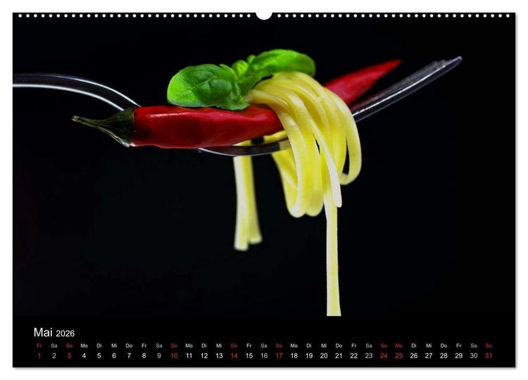 Produktbild: Pasta Kreationen (Wandkalender 2026 DIN A2 quer), CALVENDO Monatskalender