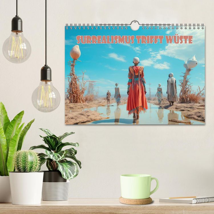 Produktbild: Surrealismus trifft W&uuml;ste (Wandkalender 2026 DIN A4 quer), CALVENDO Monatskalender