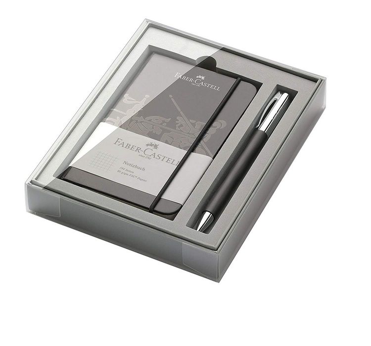 Produktbild: Faber-Castell Kugelschreiber AMBITION Edelharz, Geschenkset schwarz