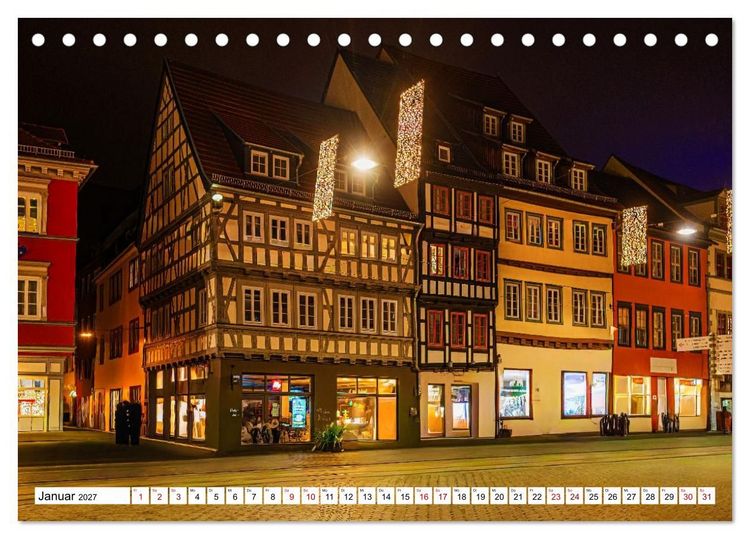Produktbild: Mein Erfurt - Hier bin ch zu Hause (Tischkalender 2027 DIN A5 quer), CALVENDO Monatskalender