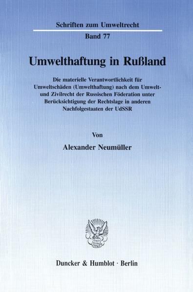 Produktbild: Umwelthaftung in Ru&szlig;land.