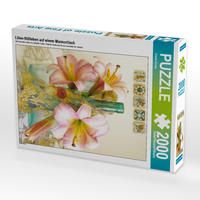 Produktbild: CALVENDO Puzzle Lilien-Stillleben auf einem Marmortisch | 2000 Teile Lege-Gr&ouml;&szlig;e 90x67cm Foto-Puzzle f&uuml;r gl&uuml;ckliche Stunden