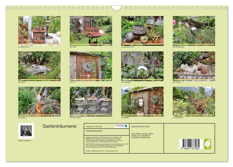 Produktbild: Gartentr&auml;umerei (Wandkalender 2026 DIN A3 quer), CALVENDO Monatskalender