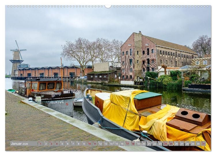 Produktbild: Ein Blick auf Schiedam (Wandkalender 2026 DIN A2 quer), CALVENDO Monatskalender