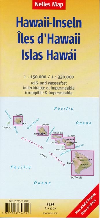 Produktbild: Nelles Map Landkarte Hawaiian Islands