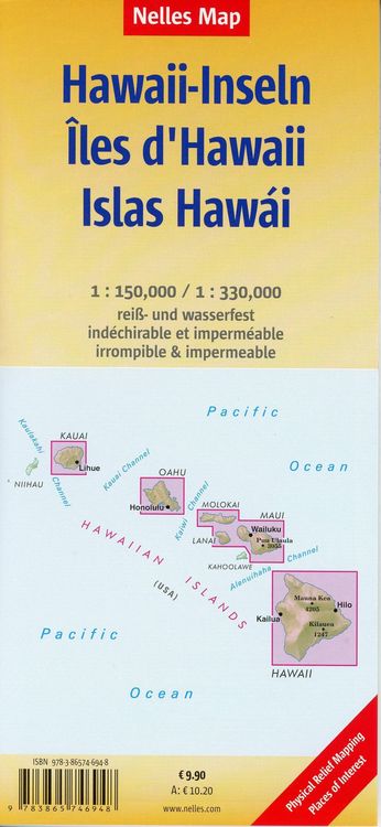 Produktbild: Nelles Map Landkarte Hawaiian Islands