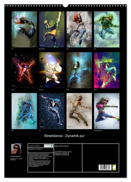 Produktbild: Streetdance - Dynamik pur (Wandkalender 2026 DIN A2 hoch), CALVENDO Monatskalender