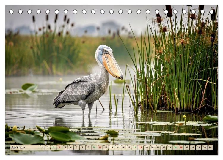 Produktbild: Schuhschnabel Vogel (Tischkalender 2027 DIN A5 quer), CALVENDO Monatskalender