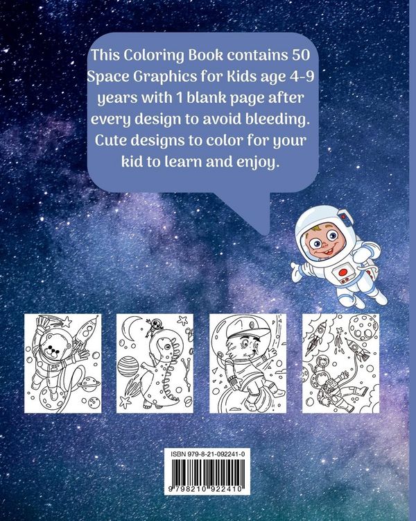 Produktbild: Space Wars Coloring Book For Kids Ages 4-8 years
