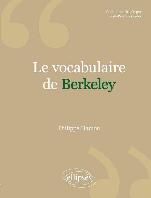Produktbild: Vocabulaire de Berkeley (Le)