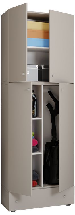 Produktbild: Holz Besenschrank Staubsauger Putzschrank Lona S