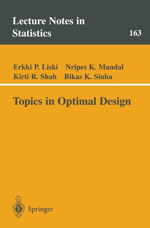 Produktbild: Topics in Optimal Design