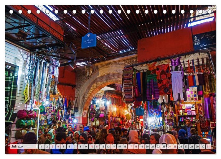 Produktbild: Marrakesch - Perle des S&uuml;dens (Tischkalender 2027 DIN A5 quer), CALVENDO Monatskalender