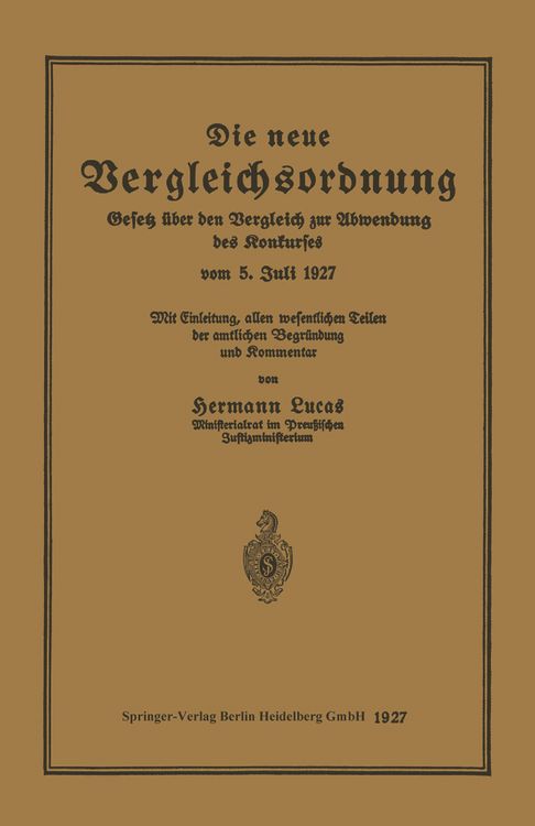 Produktbild: Die neue Vergleichsordnung