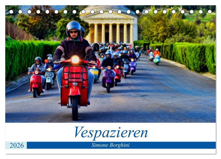 Produktbild: Vespazieren (Tischkalender 2026 DIN A5 quer), CALVENDO Monatskalender