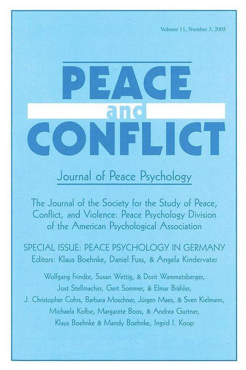 Produktbild: Peace Psychology in Germany