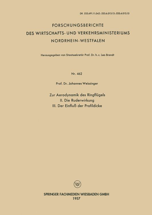 Produktbild: Zur Aerodynamik des Ringfl&uuml;gels