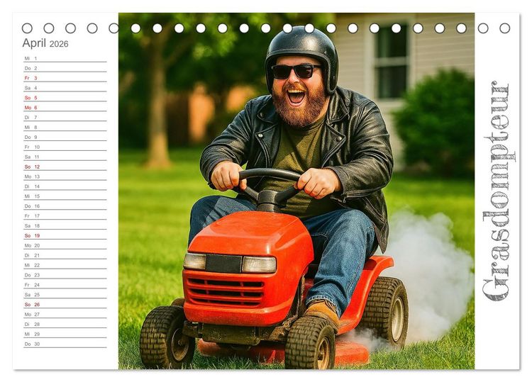 Produktbild: M&auml;nneralarm - Ein Jahr voller herrlicher M&auml;nnlichkeit (Tischkalender 2026 DIN A5 quer), CALVENDO Monatskalender