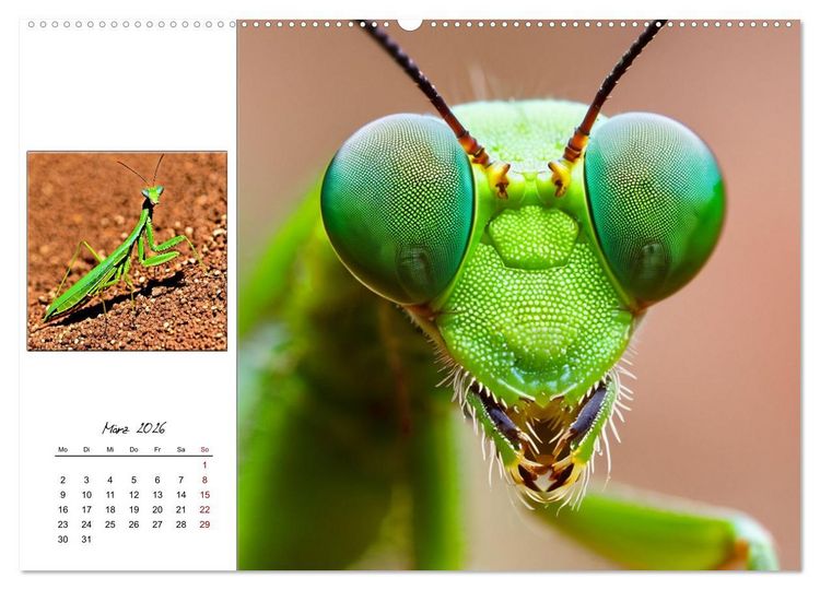 Produktbild: Facettenaugen - Meisterwerke der Natur (hochwertiger Premium Wandkalender 2026 DIN A2 quer), Kunstdruck in Hochglanz