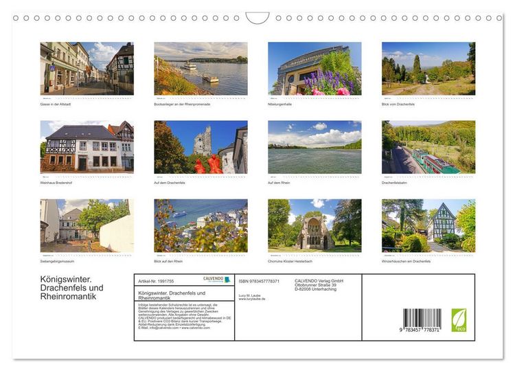 Produktbild: K&ouml;nigswinter. Drachenfels und Rheinromantik (Wandkalender 2026 DIN A3 quer), CALVENDO Monatskalender
