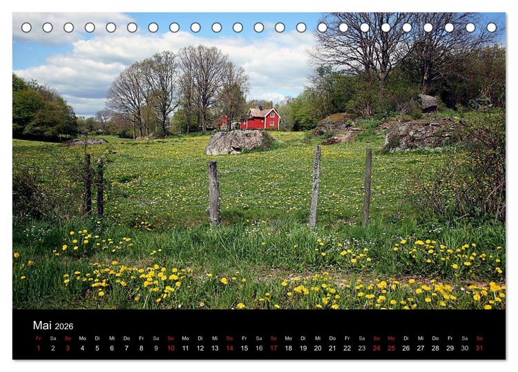 Produktbild: S&uuml;dschweden (Tischkalender 2026 DIN A5 quer), CALVENDO Monatskalender