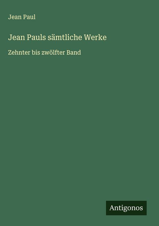 Produktbild: Jean Pauls s&auml;mtliche Werke
