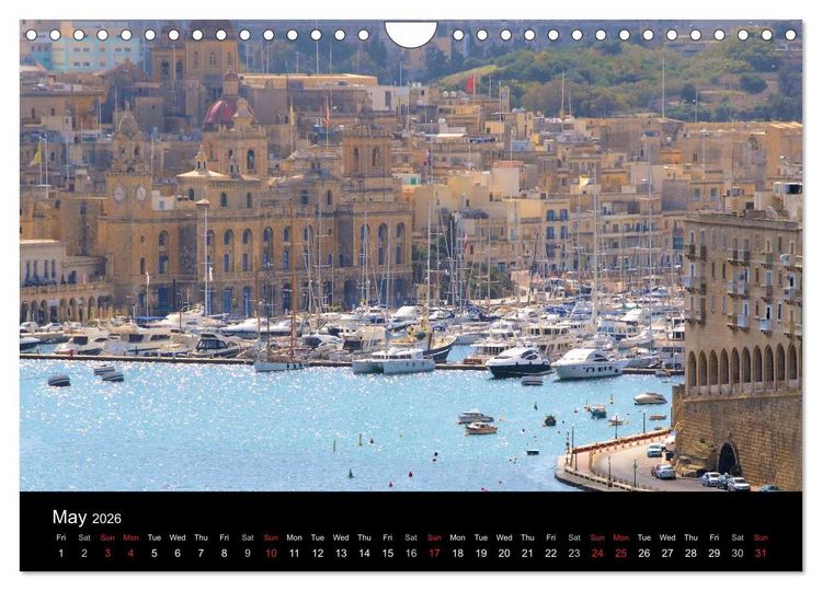 Produktbild: Malta Pearl of the Mediterranean (Wall Calendar 2026 DIN A4 landscape), CALVENDO 12 Month Wall Calendar