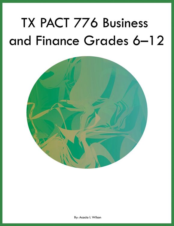 Produktbild: TX PACT 776 Business and Finance Grades 6-12