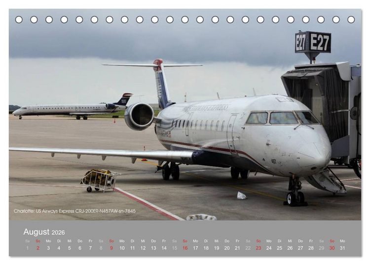 Produktbild: Flugzeuge im Auge der Kamera (Tischkalender 2026 DIN A5 quer), CALVENDO Monatskalender
