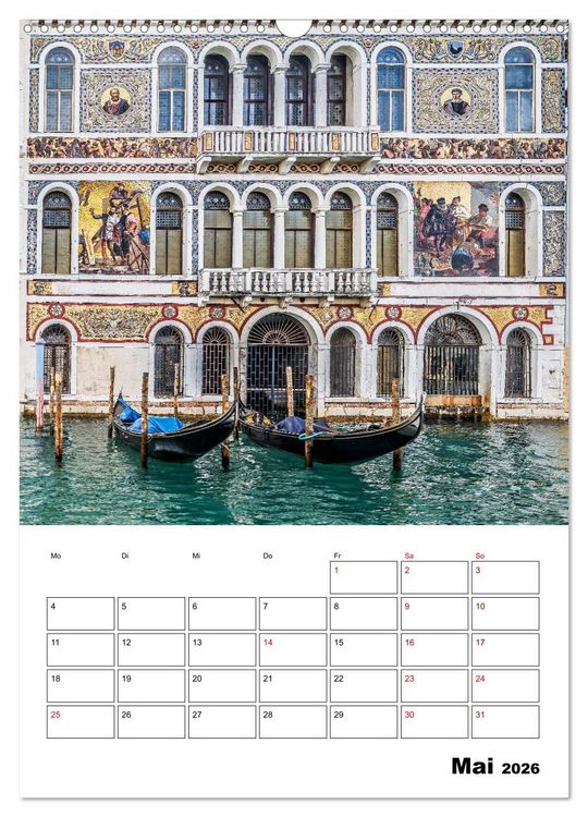Produktbild: Venedig Kulisse der Serenissima - Terminplaner (Wandkalender 2026 DIN A3 hoch), CALVENDO Monatskalender