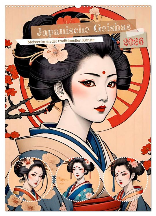 Produktbild: Japanische Geishas (Wandkalender 2026 DIN A2 hoch), CALVENDO Monatskalender